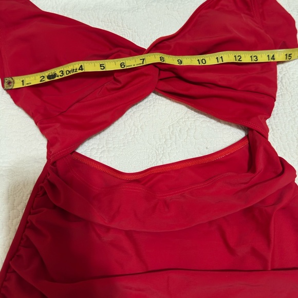 Charmo Red Ruffled One-Piece Cutout Monokini – Size M (NWOT) - Picture 3 of 4